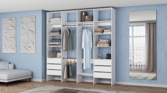 Стеллаж для одежды Мирта 65 BMS без задней стенки