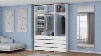 Стеллаж для одежды Мирта 48 BMS с ящиками