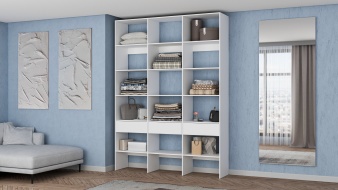 Стеллаж для одежды Мирта 56 BMS с ящиками