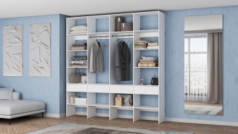 Стеллаж для одежды Мирта 60 BMS с ящиками