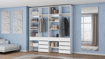 Стеллаж для одежды Мирта 61 BMS с ящиками