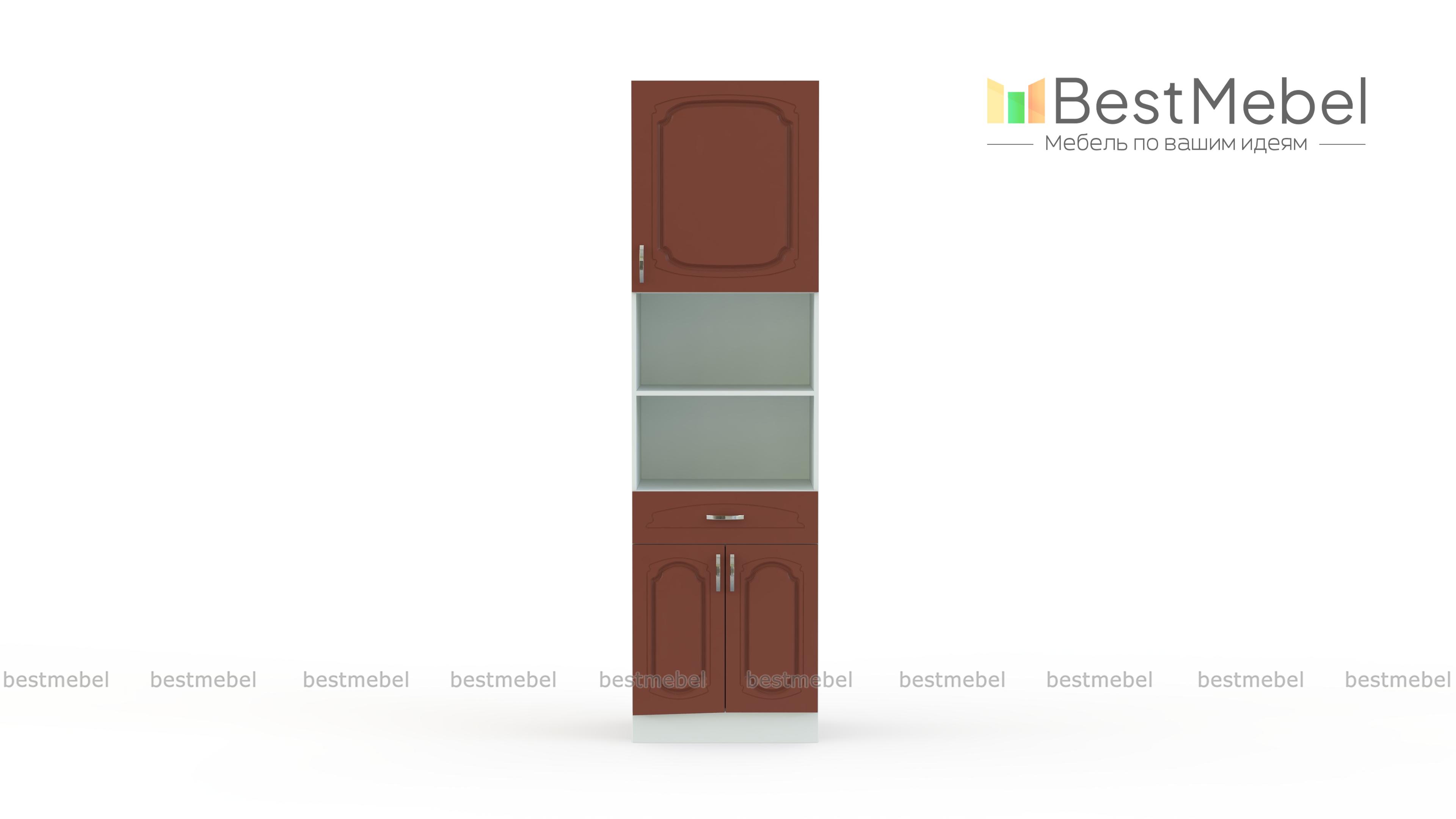 Шкаф пенал с дверцами и 1-м ящиком Настя 2 BMS - Фото