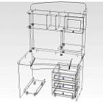 Схема сборки Компьютерный стол Млайн 16 BMS