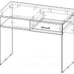 Схема сборки Письменный стол СП-1 BMS