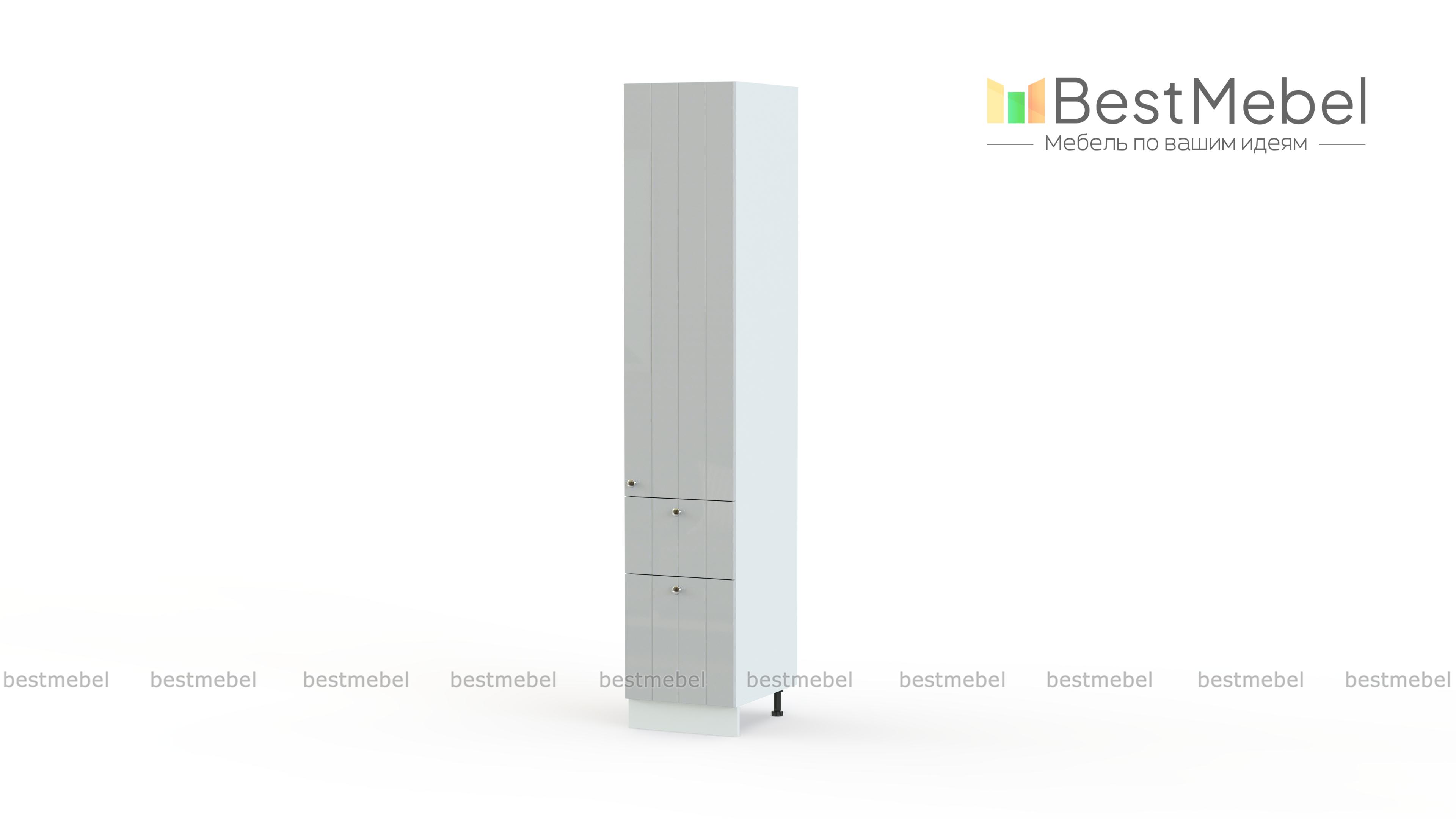 Шкаф пенал с 1-ой дверцей и 2-мя ящиками Прованс BMS - Фото