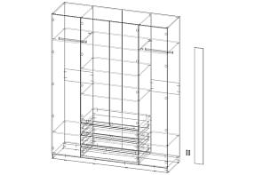 Распашной шкаф Вилета 4 с ящиками  (2000х2500х600)