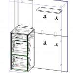 Схема сборки Подвесная прихожая Троя 1 BMS