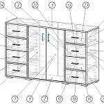 Схема сборки Комод Бемби К-12 BMS