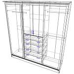 Шкаф-купе Миллениум Р-5Х BMS (2350х2600х650)