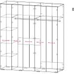 Схема сборки Шкаф распашной Декарт 5 BMS
