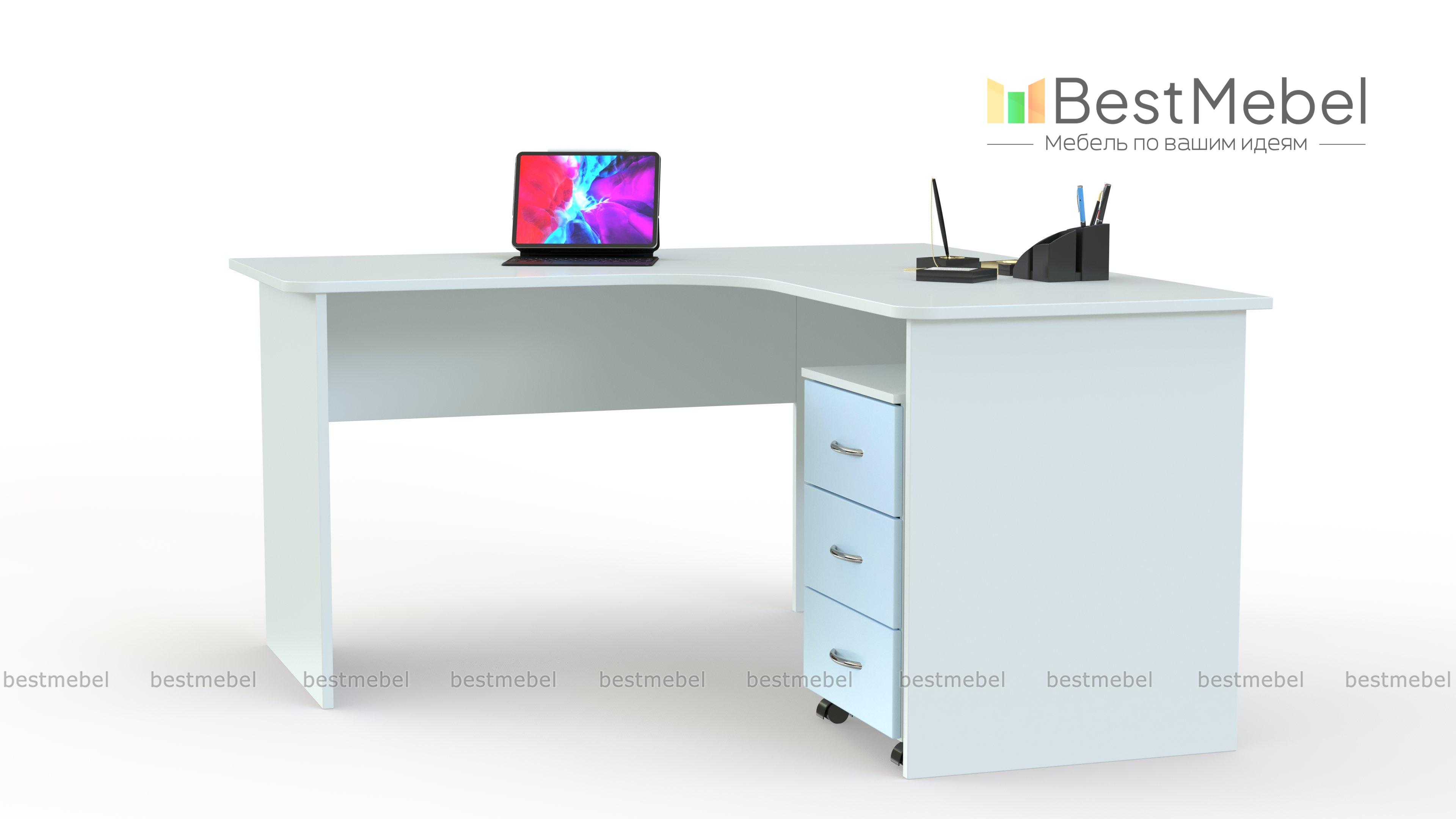 Стол угловой с тумбой Эмма-4 BMS - Фото