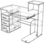 Схема сборки Стол компьютерный КСК-4 BMS