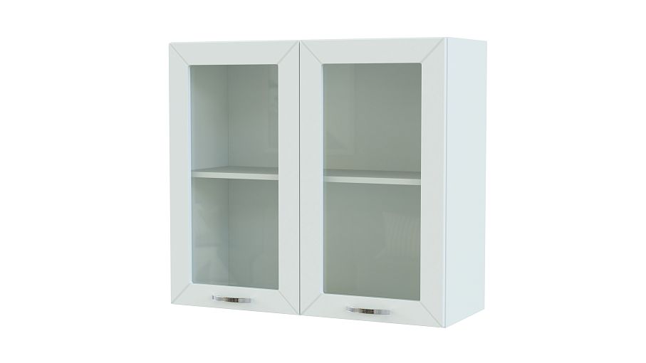 Шкаф верхний 2 двери со стеклом Агава BMS - Фото