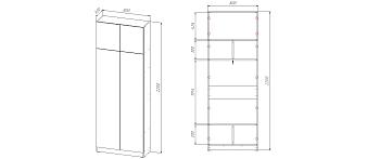 Шкаф распашной Ангард 35 (800*2200*300) (800х2200х300)