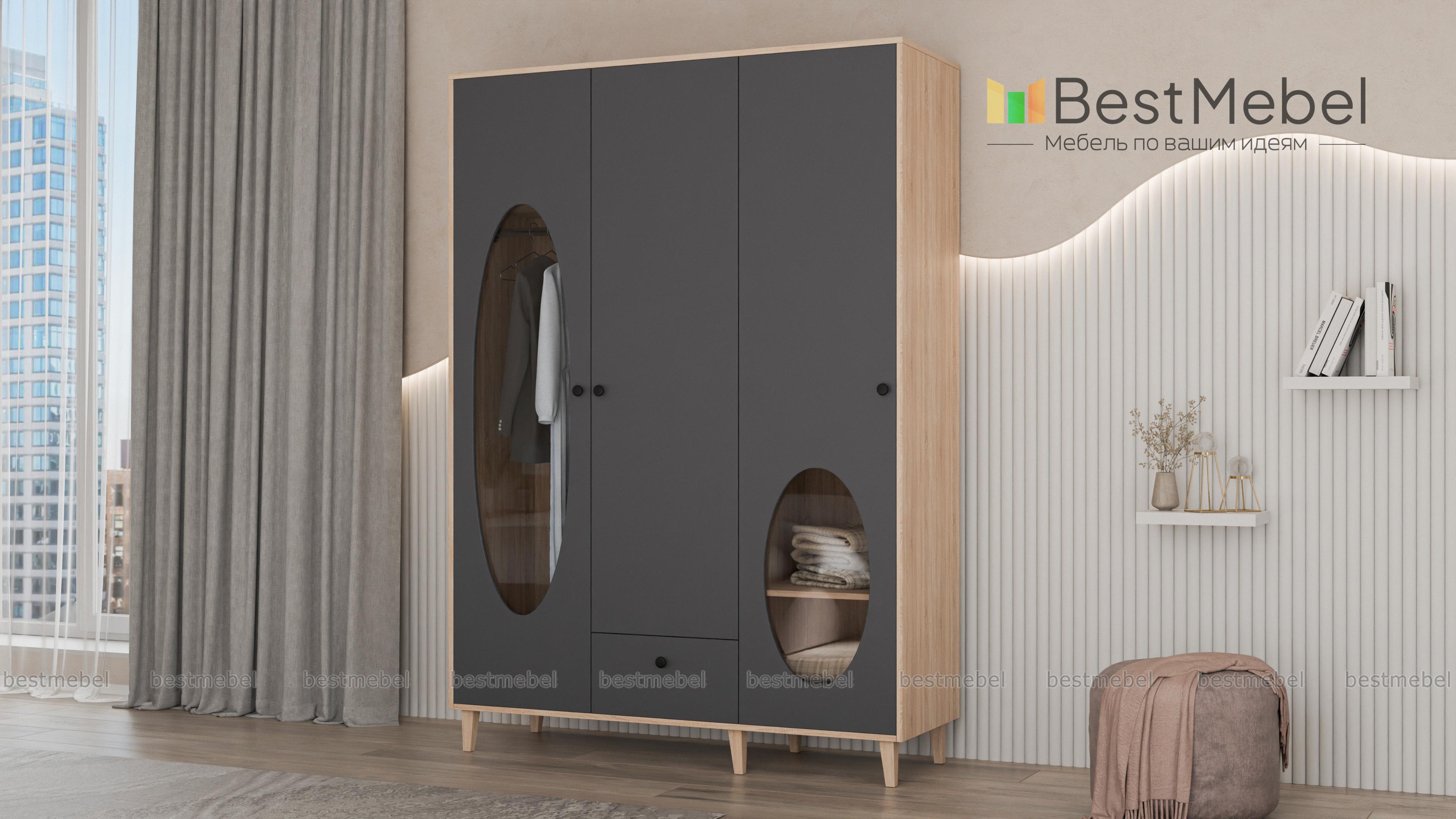 Шкаф распашной Брукс 2 BMS - Фото