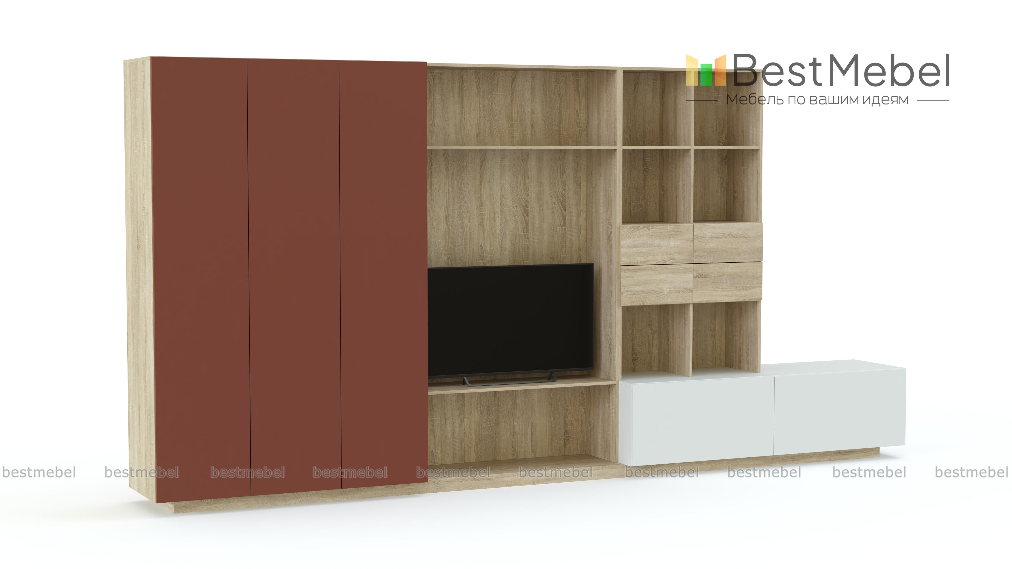 Стенка в гостиную Модерн 33 BMS - Фото