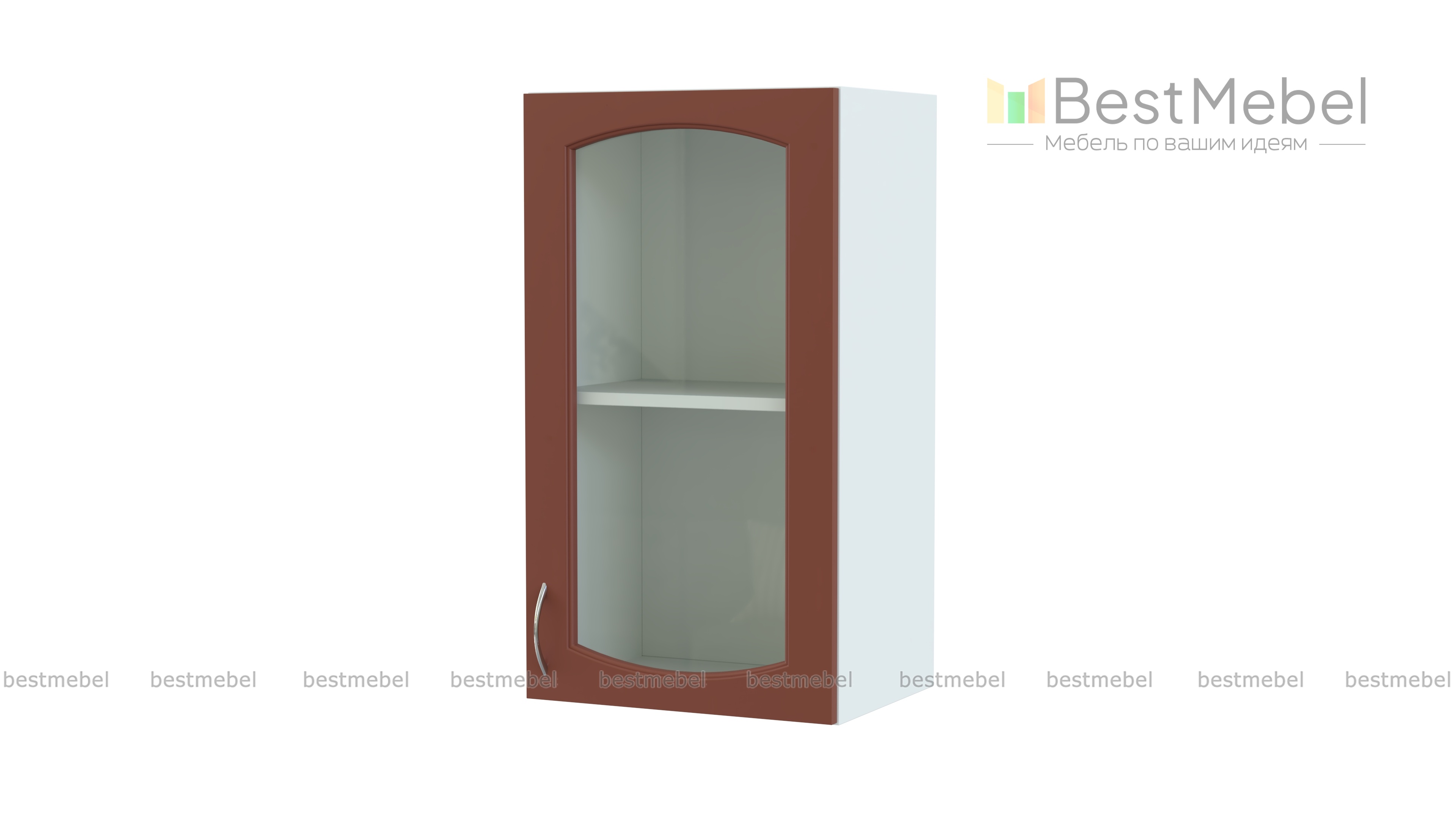 Шкаф-витрина 1 дверь Глория BMS