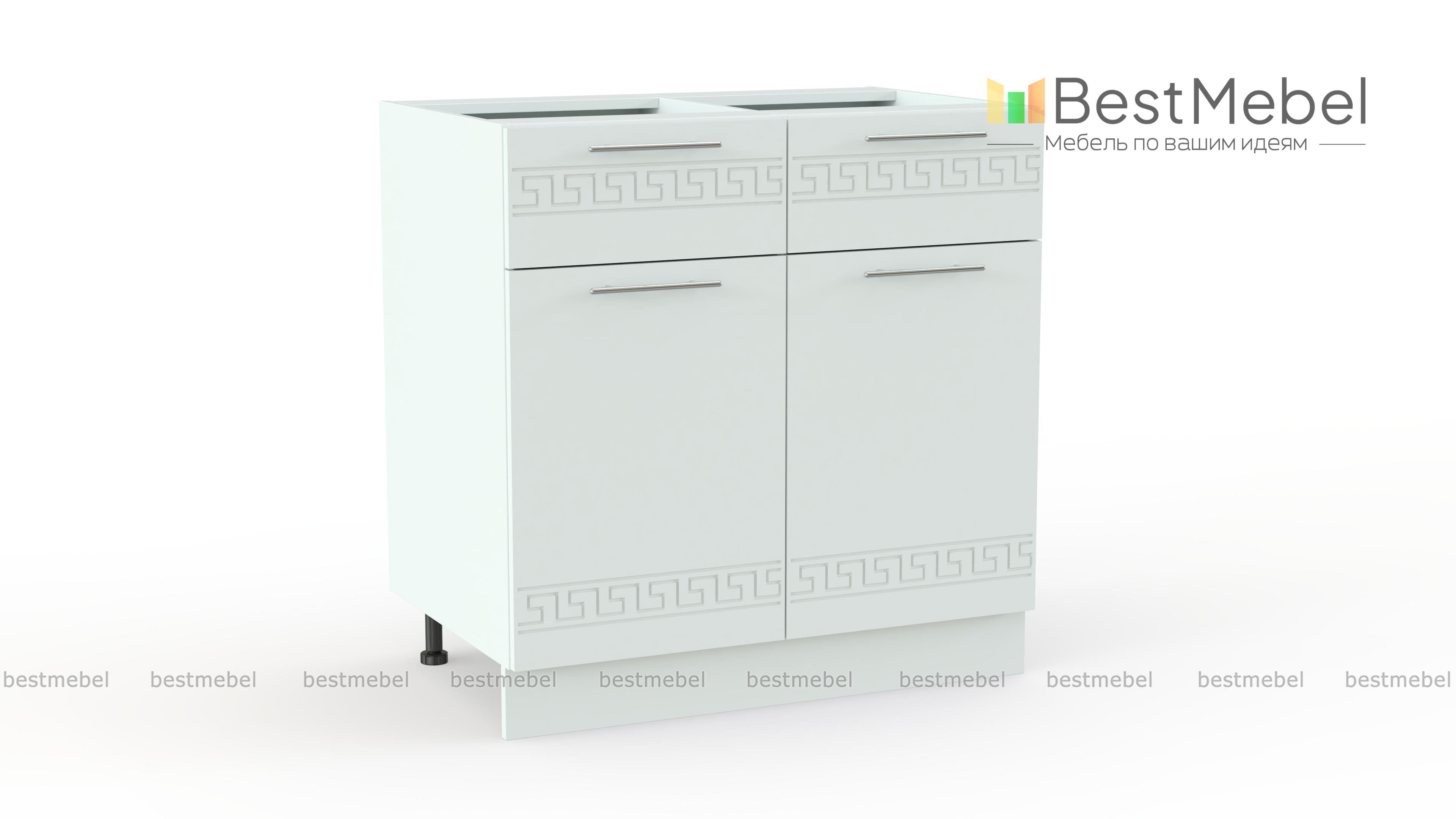 Тумба напольная 2 ящика и двери Греция BMS - Фото